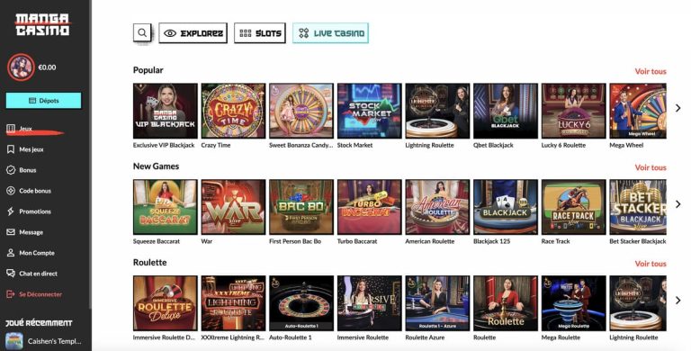 Manga Casino live